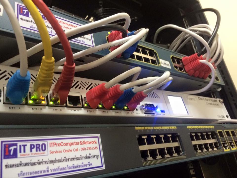 ติดตั้งระบบเครือข่าย Mikrotik Cisco Ubiquti โรงเรียนกระแชงวิทยา